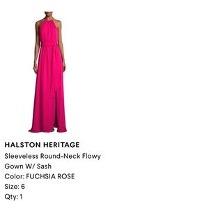 Halston Heritage Pink Maxi Dress
